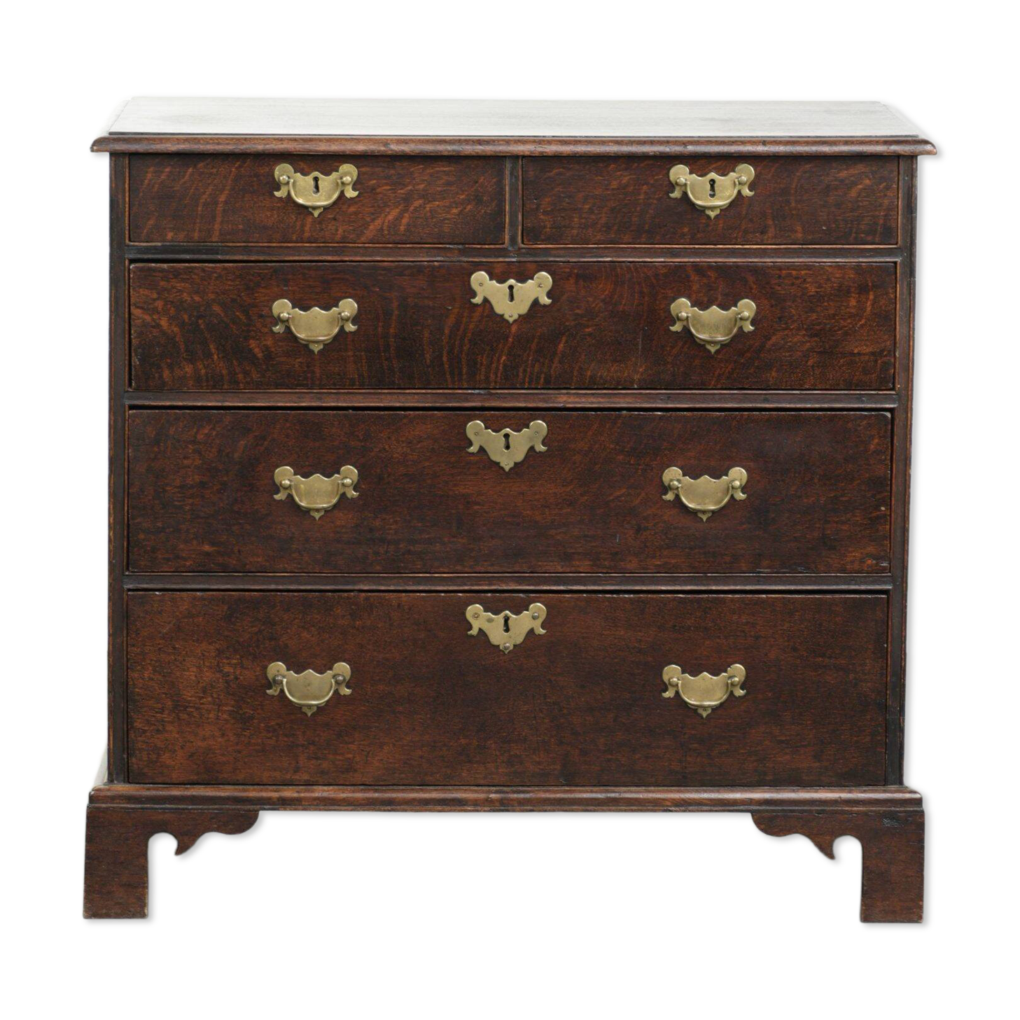 Commode en chêne anglais antique de la fin du XVIIIe siècle.