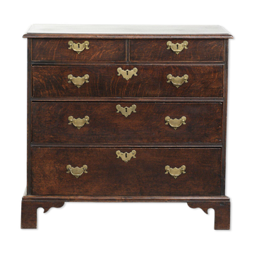 Commode en chêne anglais antique de la fin du XVIIIe siècle.