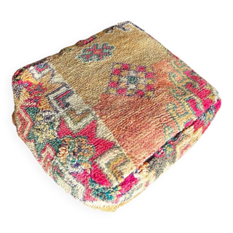 Pouf berbère en laine naturel