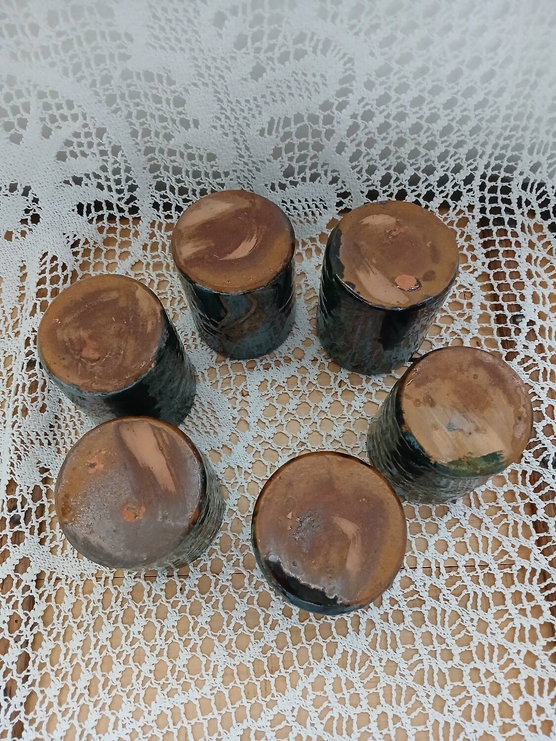 6 vintage handmade cups/mugs