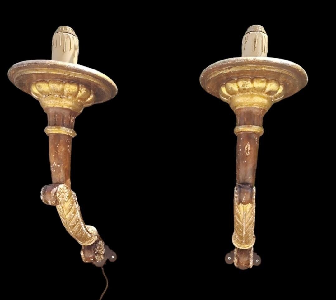 Pair of Italian Empire style wall sconces from the 19th century.