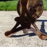 Authentic table pedestal table bistro "Parisienne" cast iron and sour marble