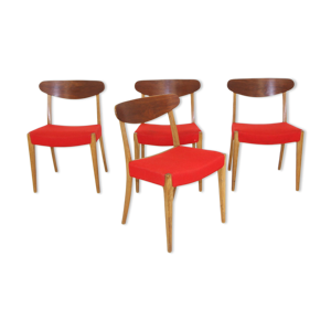 Set de 4 chaises en teck,