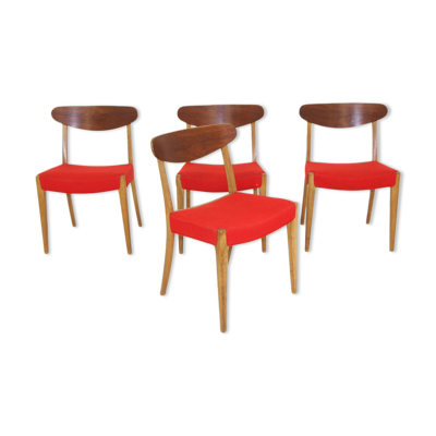 Set de 4 chaises en teck, Søen Wiladsens Møbelfabrik, Danemark, 1960