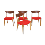 Set de 4 chaises en teck, Søen Wiladsens Møbelfabrik, Danemark, 1960