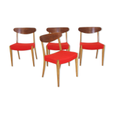 Set de 4 chaises en teck, Søen Wiladsens Møbelfabrik, Danemark, 1960