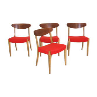 Set of 4 teak chairs, Søen Wiladsens Møbelfabrik, Denmark, 1960