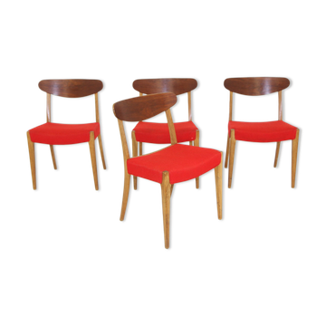 Set of 4 teak chairs, Søen Wiladsens Møbelfabrik, Denmark, 1960