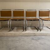 Set of 4 MR chairs by Mies Van der Rohe for Knoll