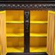 Important carved wooden library in Renaissance style, dating from the 19th century.