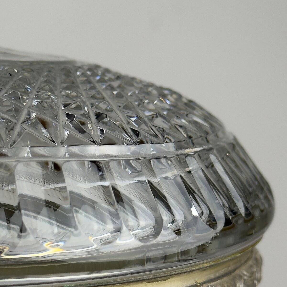 Antique glass bowl with a bronze base, Italy, 1920s
