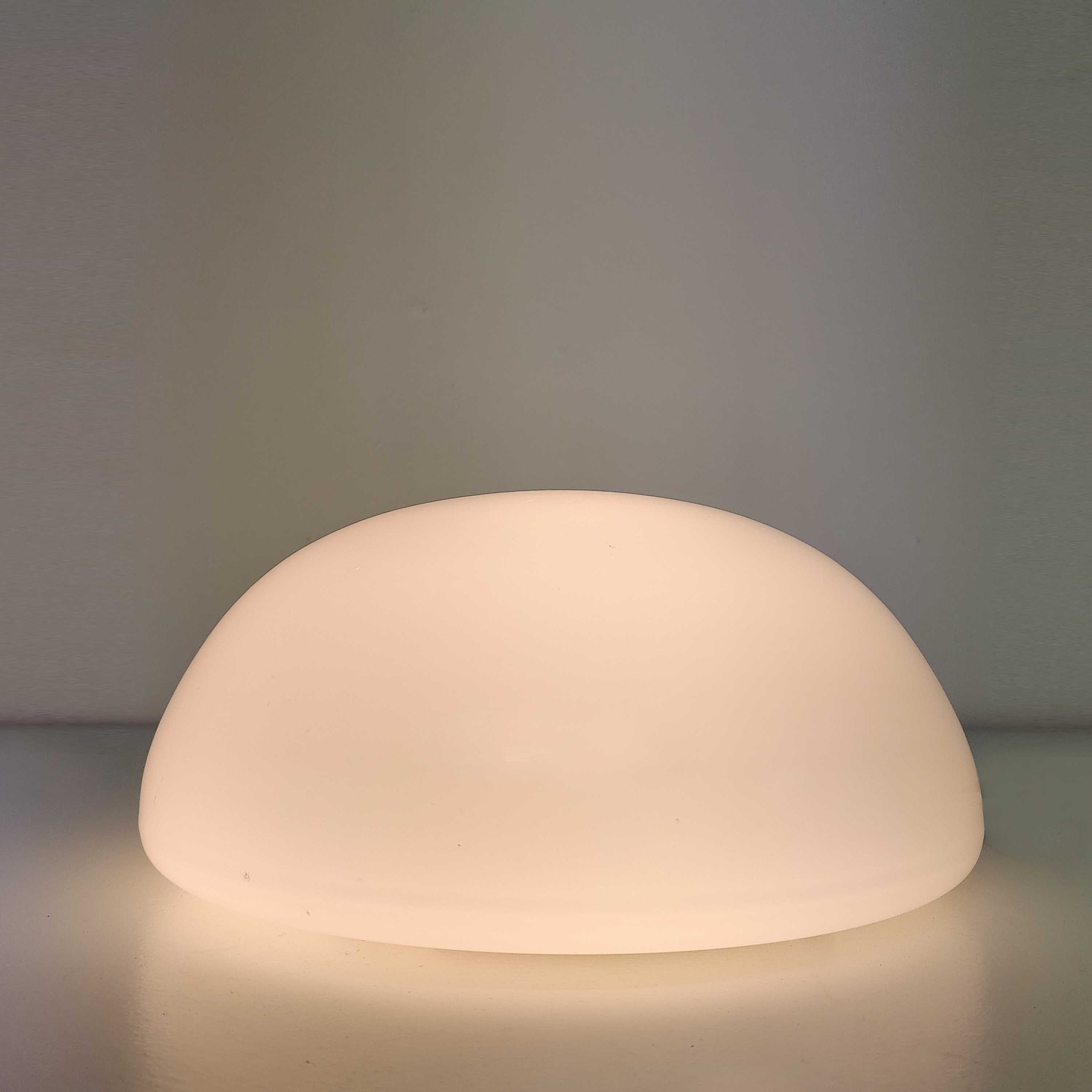 Ceiling lamp wall lamp half sphere globe in white opaline glass
