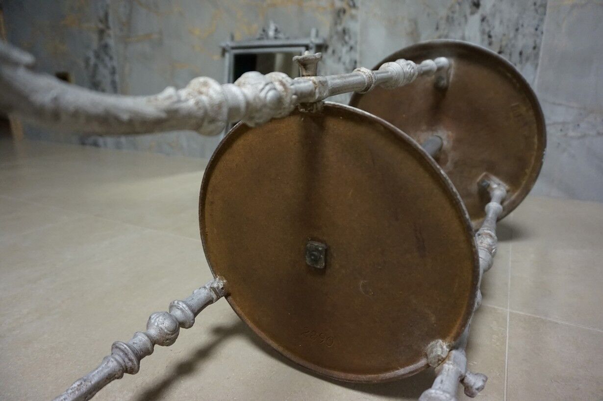 French cast iron adjustable shaving stand