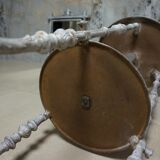 Miroir avec support de rasage réglable en fonte