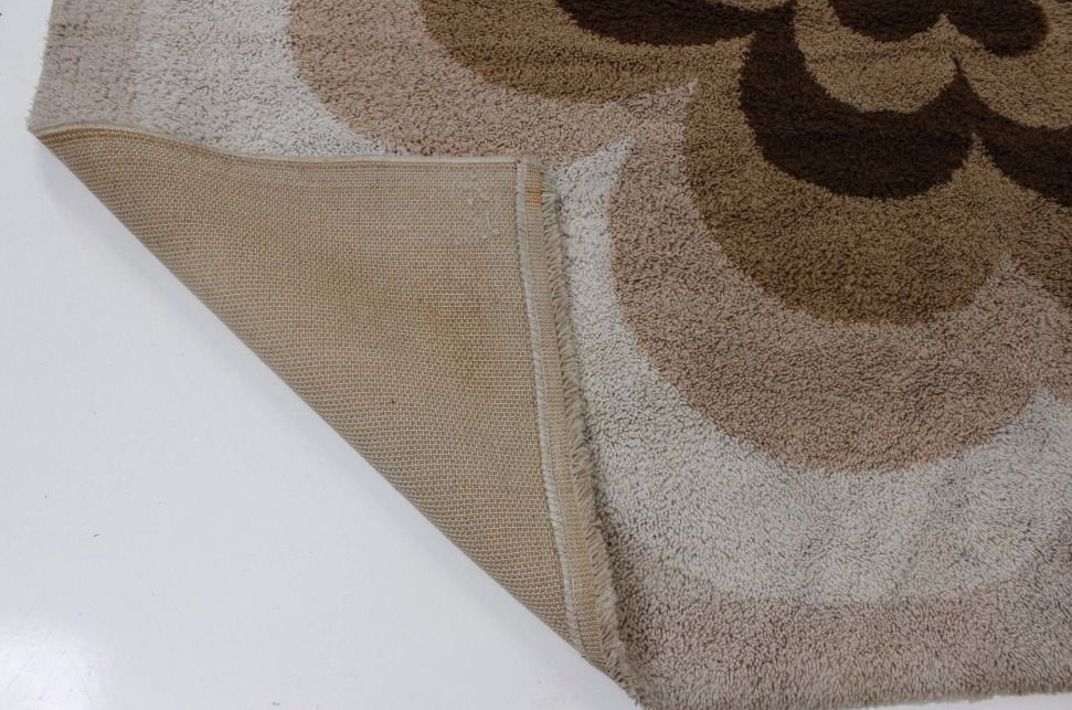 Tapis mid-century scandinave beige style ege rya 1970s
