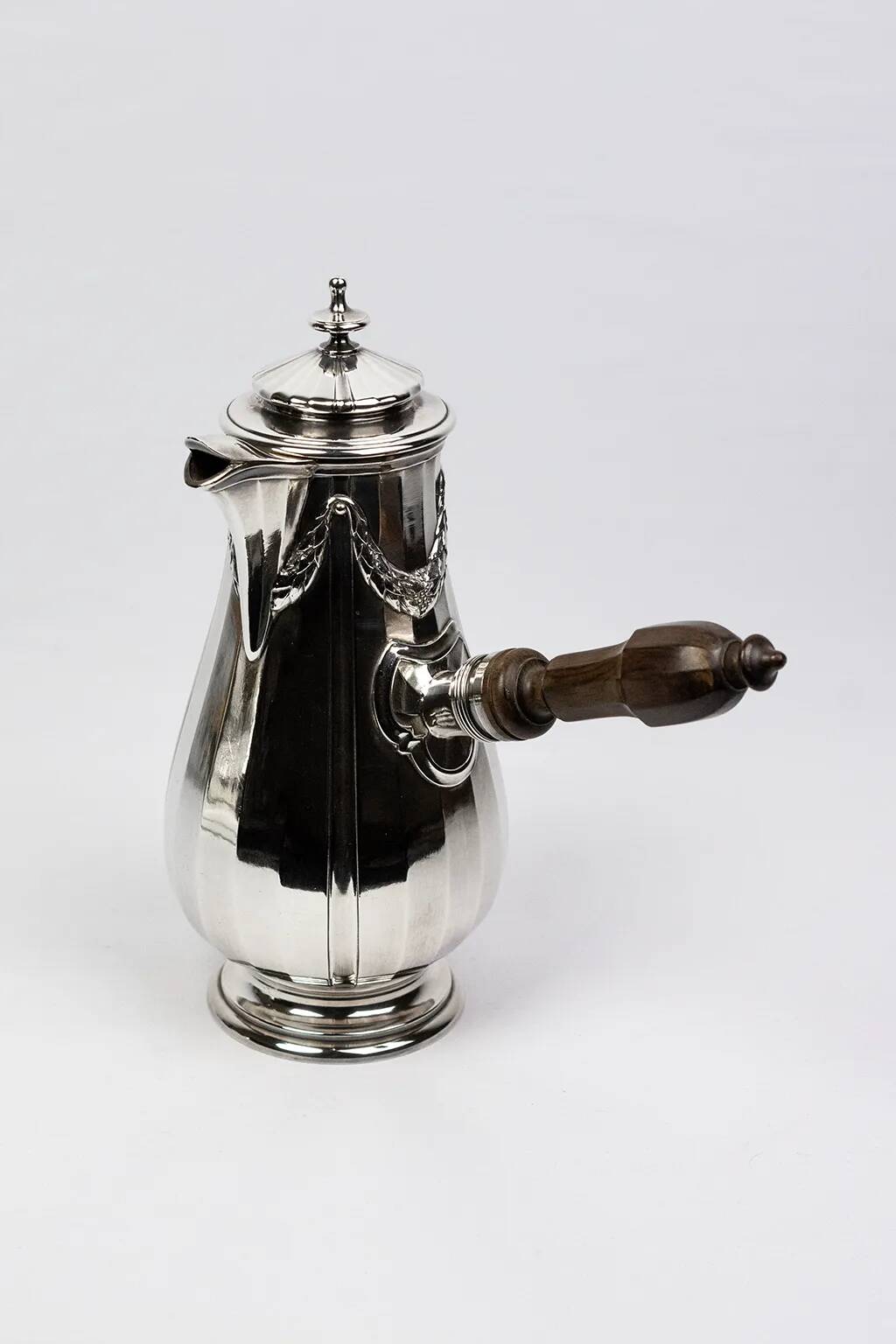 Art Nouveau Christofle Gallia chocolate pot in silver-plated metal - Early 20th century