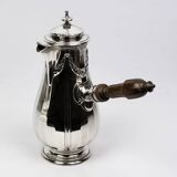 Art Nouveau Christofle Gallia chocolate pot in silver-plated metal - Early 20th century