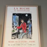 Affiche ancienne lithographie Marc Chagall La Ruche