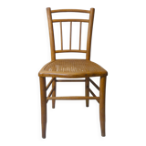 vintage wooden bistro chair with caning