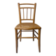 vintage wooden bistro chair with caning