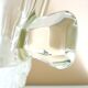Champagne bucket, Art Deco style and period, thick, molded, frosted crystal