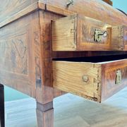 Cylinder Desk In Walnut Veneer From Louis XVI XVIII Eme Century