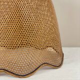Wicker/cane pendant light attributed to Beehive, 1960