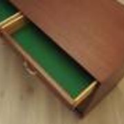 Danish mahogany veneered cabinet with drawers and lockable doors, 1970s