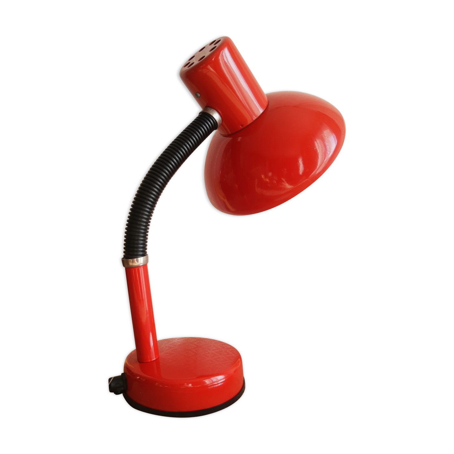 Vintage red orange desk lamp