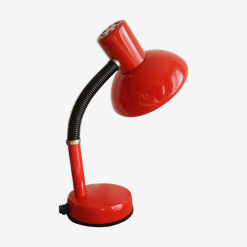 Vintage orange red desk lamp