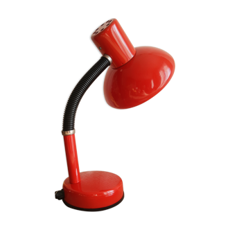 Lampe de bureau rouge orange vintage