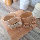 Vintage village stoneware mugs