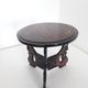 Pedestal table / asian tripod plant holder - black lacquered wood - 1970