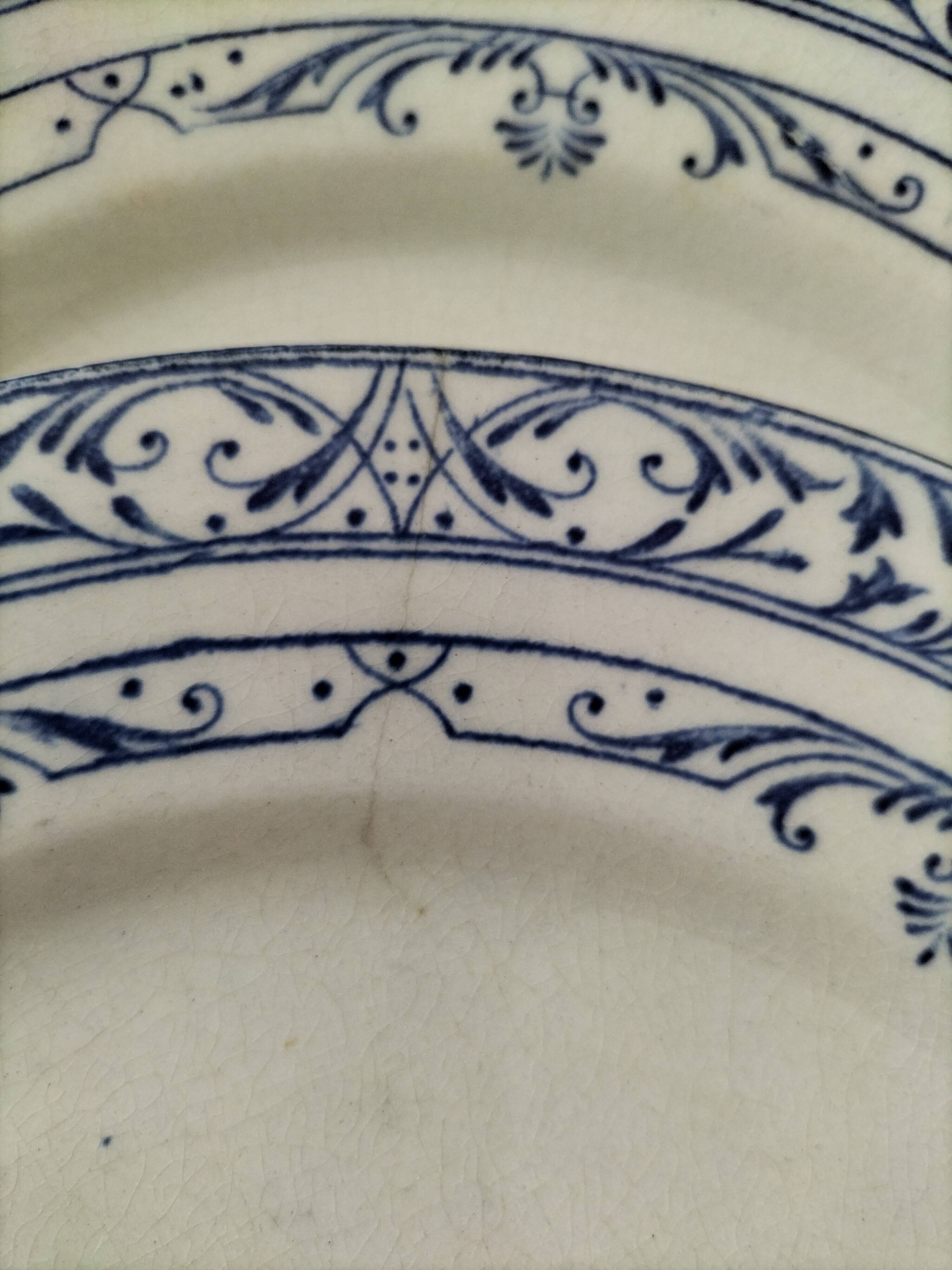 5 plates Creil and Montereau model Colbert – Ironstone 1890-1895