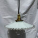 Vintage white opaline suspension lampshade