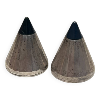 Silver salt and pepper shakers
