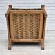 1970s, Danish armchair, green furniture wool, solid oak wood.