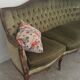 Upholstered sofa in Green Velvet