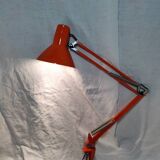 Orange architect lamp Waso type 335 made in Sweden