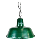 Green Industrial Factory Pendant Lamp, 1960s