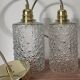Set of two bubble glass pendant lights