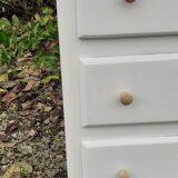 Chest of drawers 3 drawers feet compass year 50 vintage white