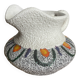 Pichet vintage blanc et multicolore italien Roberto Rigon 1970