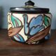Ceramic vase with stopper + Montoise Bergen, Belgium, Art Deco 1920 1