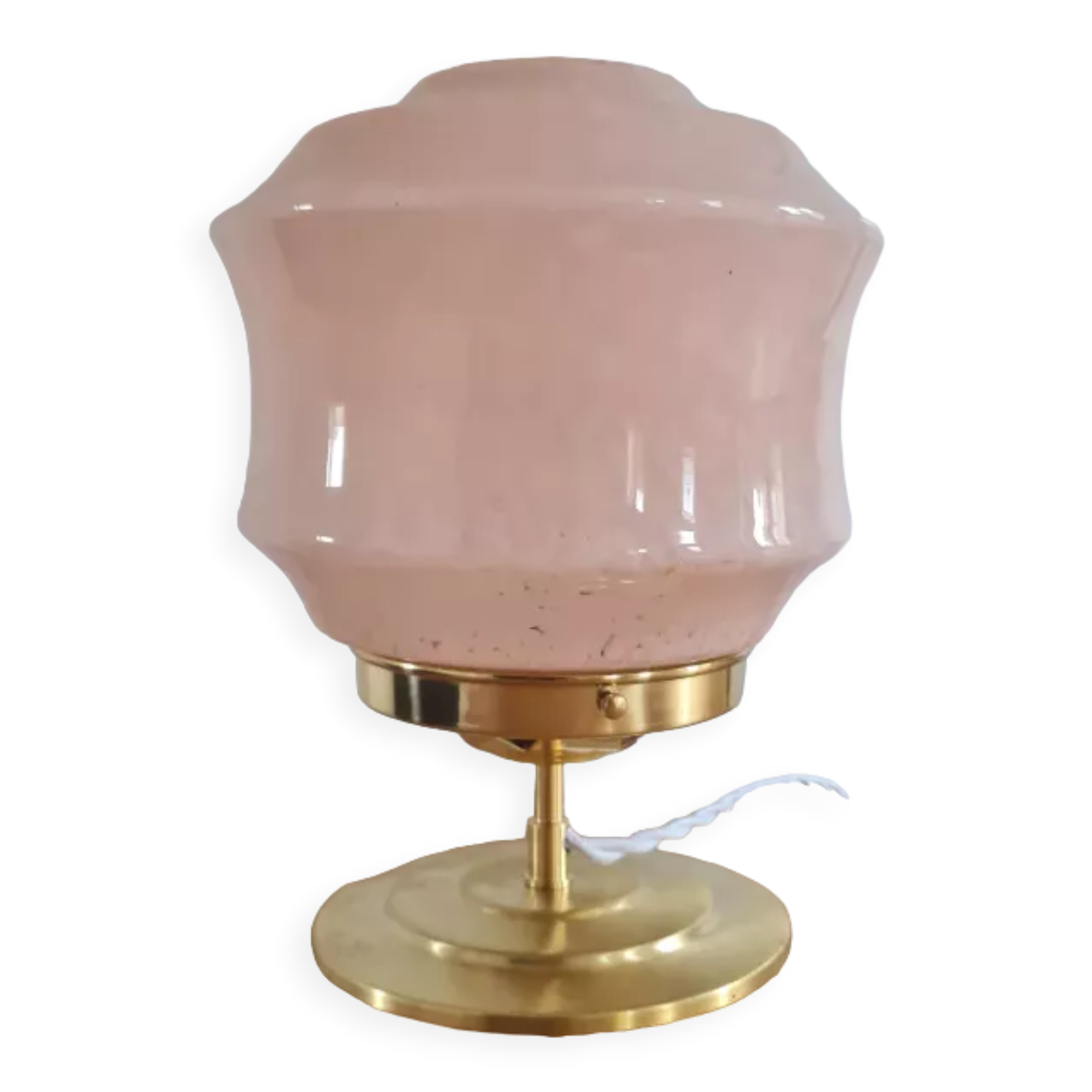 Table lamp in pink Clichy glass