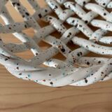 Set of 2 woven ceramic baskets