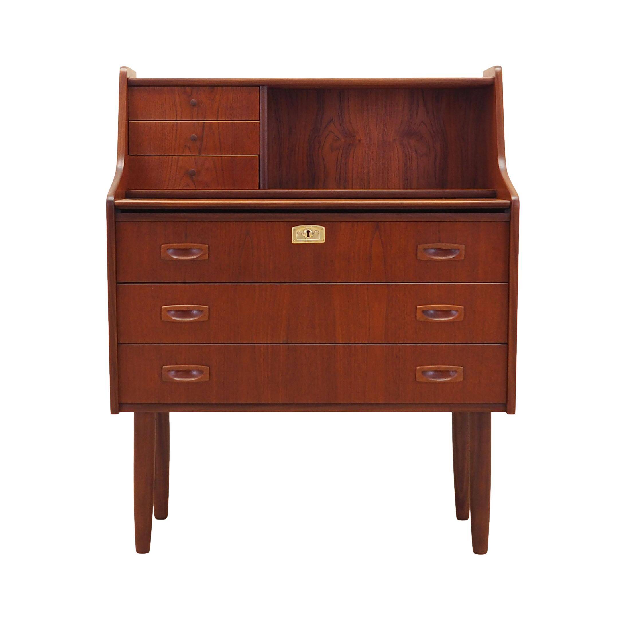 Teak secretary, Danish design, 1970s, production: Denmark