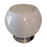 Ceiling light globe opened in opaline white vintage 60