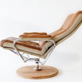 Leather armchair, chromed design, Germany,70