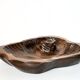 Brutalist dish in vintage gougé wood